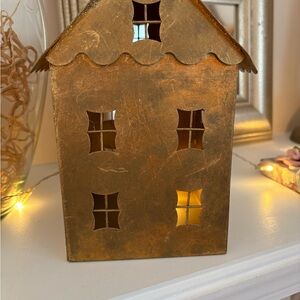 Gold Decorative House Lantern